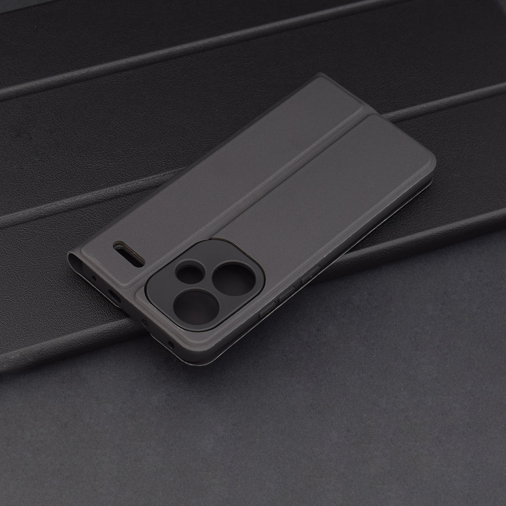 Custodia per Xiaomi Redmi Note 13 Pro+, Techsuit, Magskin Book, Nera