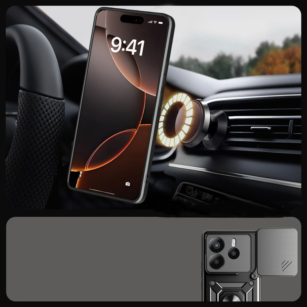 Custodia per Xiaomi Redmi Note 14 4G (Standard), Techsuit, CamShield, Blu