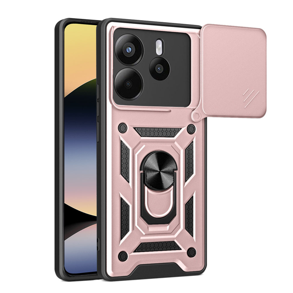 Custodia per Xiaomi Redmi Note 14 4G (Standard), Techsuit, CamShield, Rosa