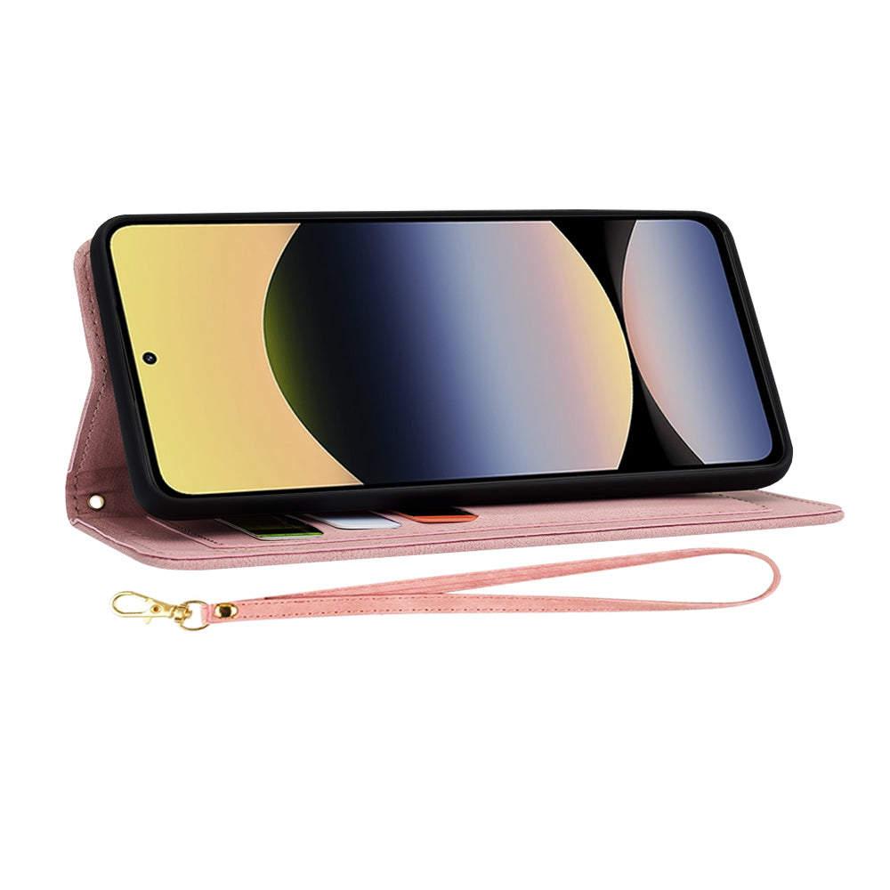 Custodia per Xiaomi Redmi Note 14 5G, Techsuit, FlipCraft, Rosa
