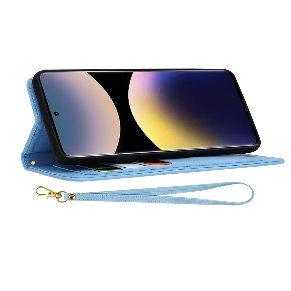 Custodia per Xiaomi Redmi Note 14 Pro 4G, Techsuit, FlipCraft, Blu