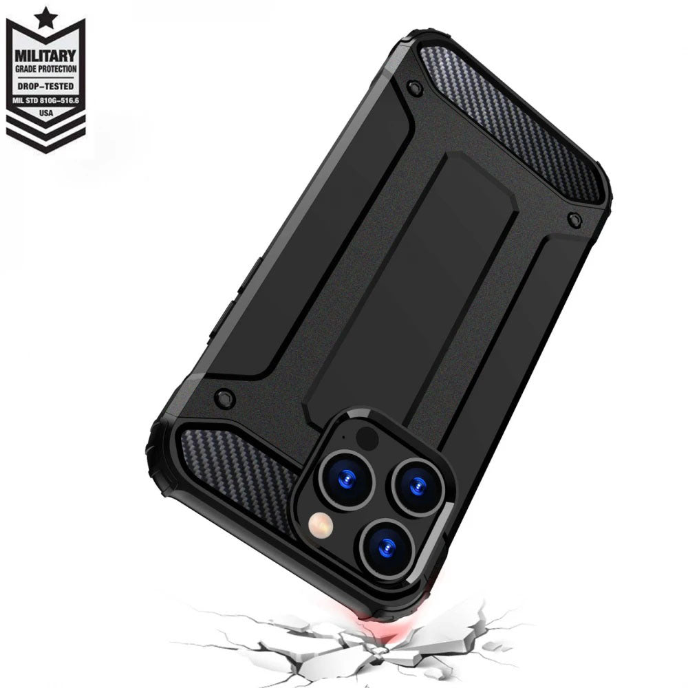 Custodia per Xiaomi Redmi Note 14 Pro 4G, Techsuit, Hybrid Armor, Nera