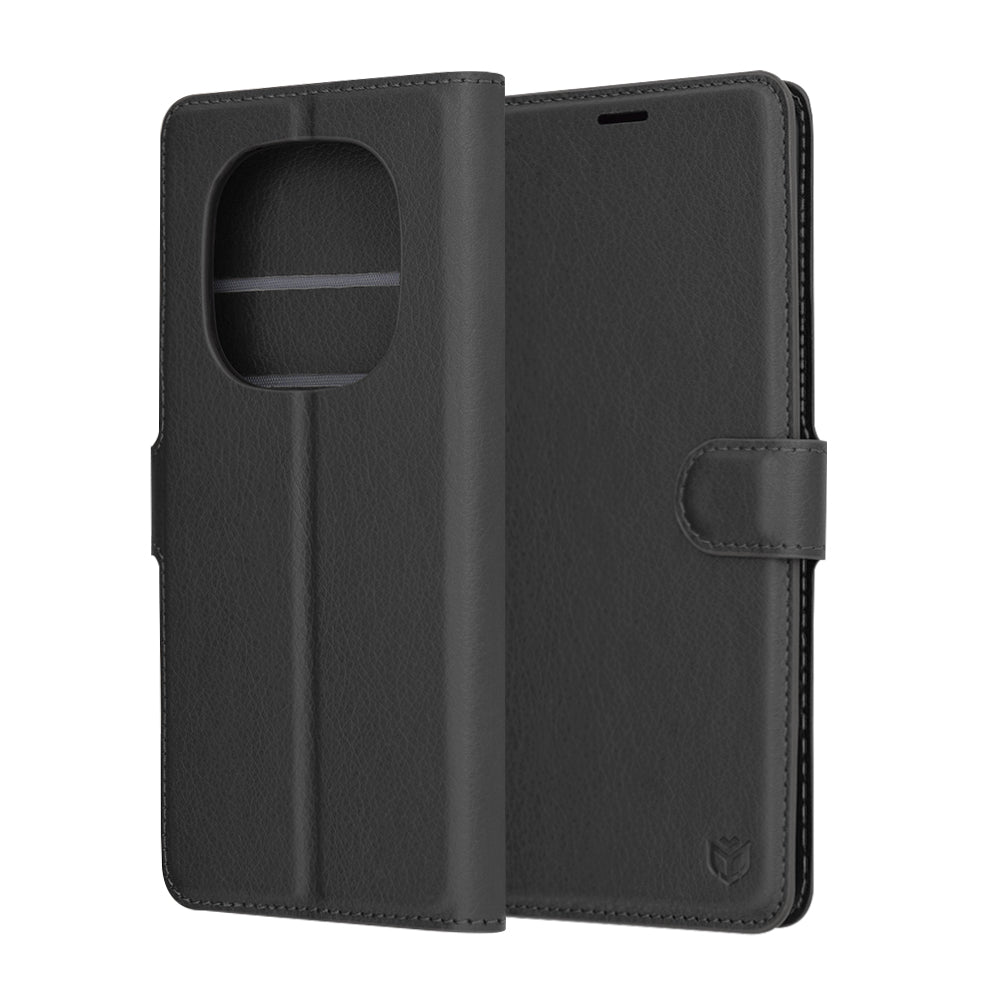 Custodia per Xiaomi Redmi Note 14 Pro 4G, Techsuit, Leather Folio, Nera