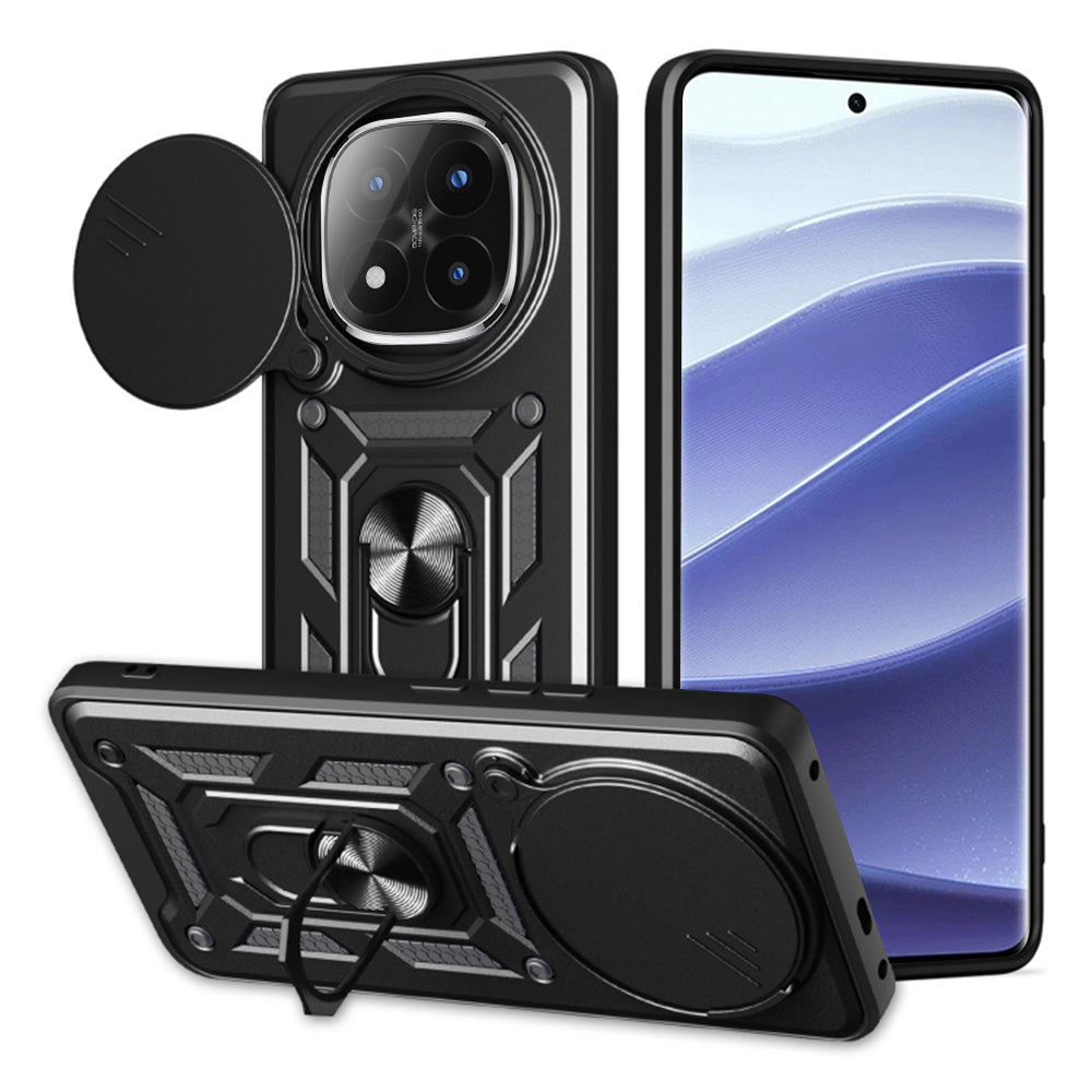 Custodia per Xiaomi Redmi Note 14 Pro+ 5G, Techsuit, CamShield, Nera