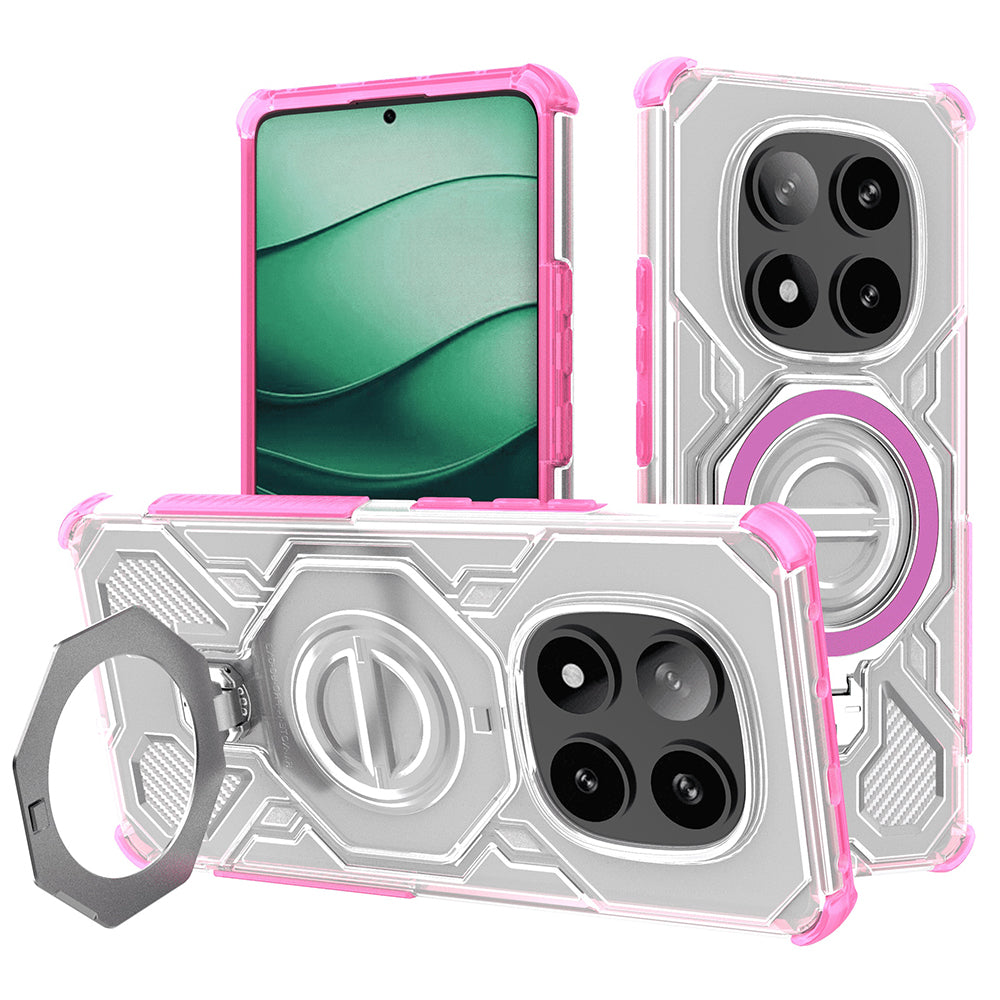 Custodia per Xiaomi Redmi Note 14 Pro+ 5G, Techsuit, Carbon Shield Pro, Rosa