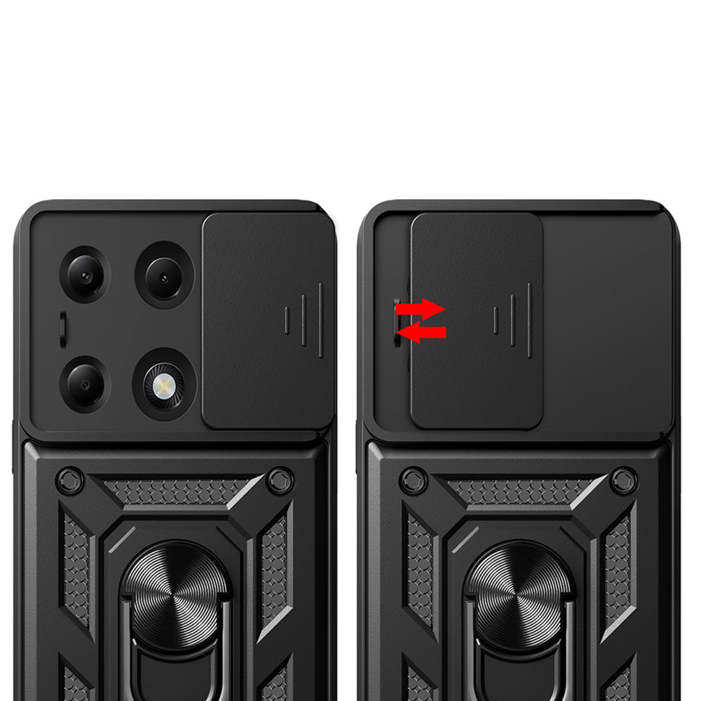 Custodia per Xiaomi Redmi Note 14S / Note 13 Pro 4G / Poco M6 Pro 4G, Techsuit, CamShield, Blu