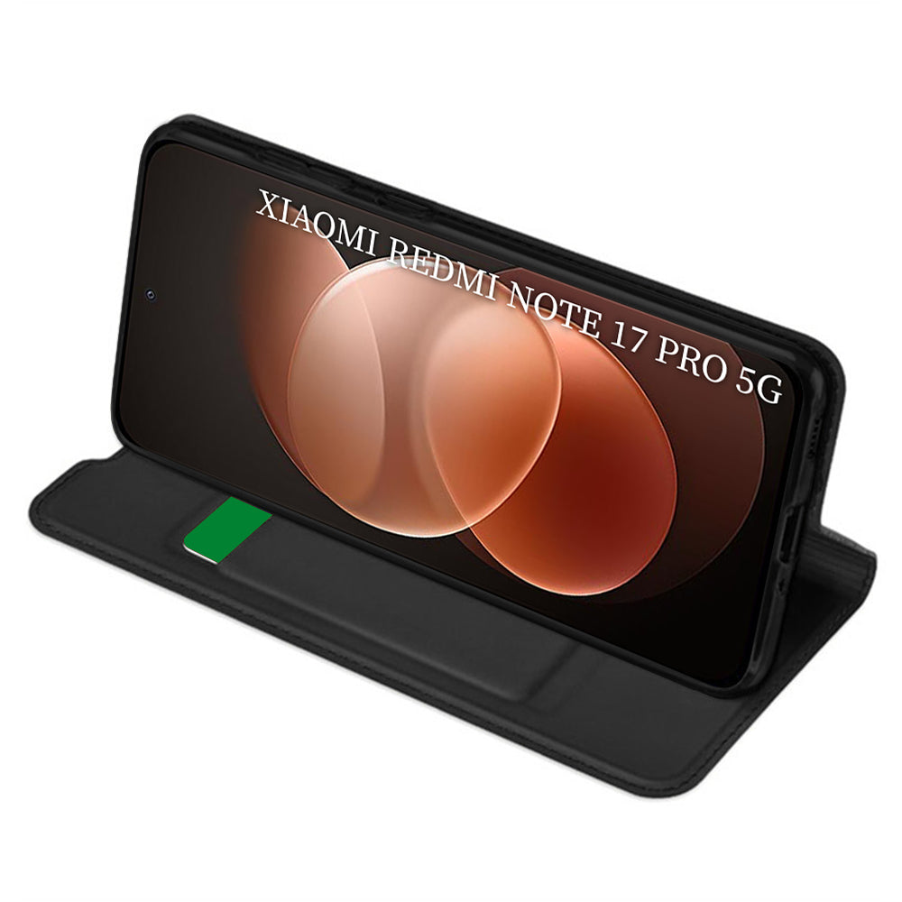 Custodia per Xiaomi Redmi Note 17 Pro, Techsuit, Magskin Book, Nera