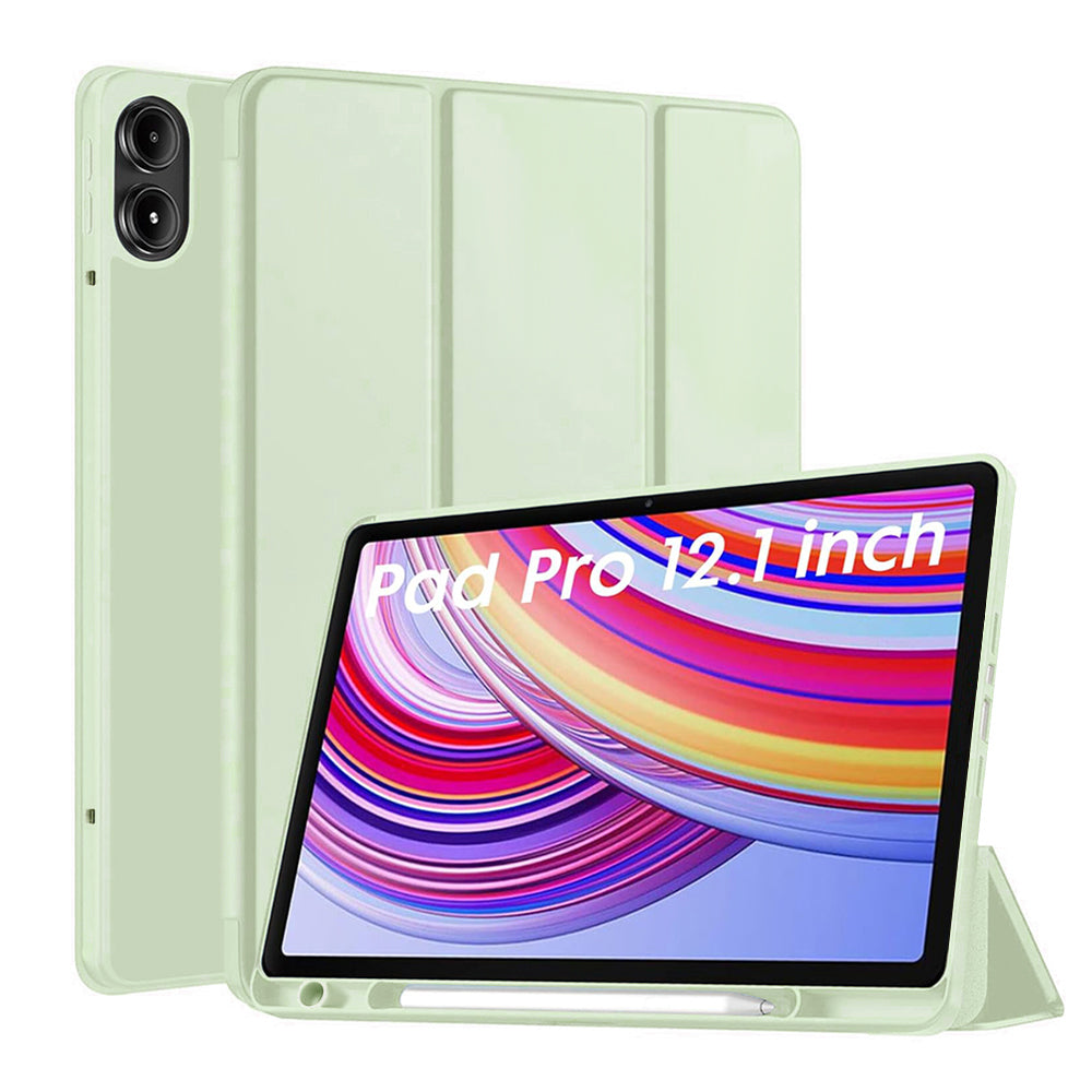 Custodia per Xiaomi Redmi Pad Pro / Pad / Pad Pro 5G, Techsuit, Flex Trifold, Verde Matcha