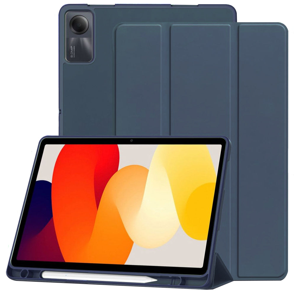 Custodia per Xiaomi Redmi Pad SE, Techsuit, Flex Trifold, Blu Navy