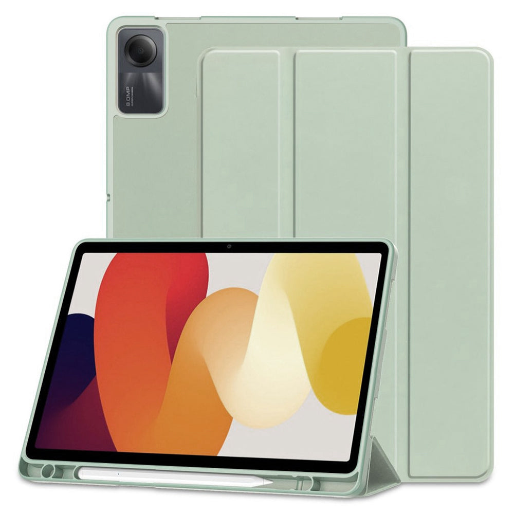 Custodia per Xiaomi Redmi Pad SE, Techsuit, Flex Trifold, Verde Matcha