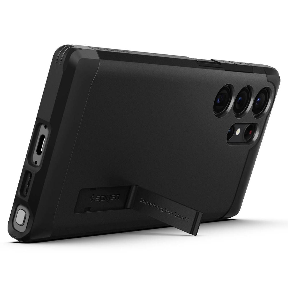 Custodia per Samsung Galaxy S23 Ultra S918, Spigen, Tough Armor, Nera ACS05623