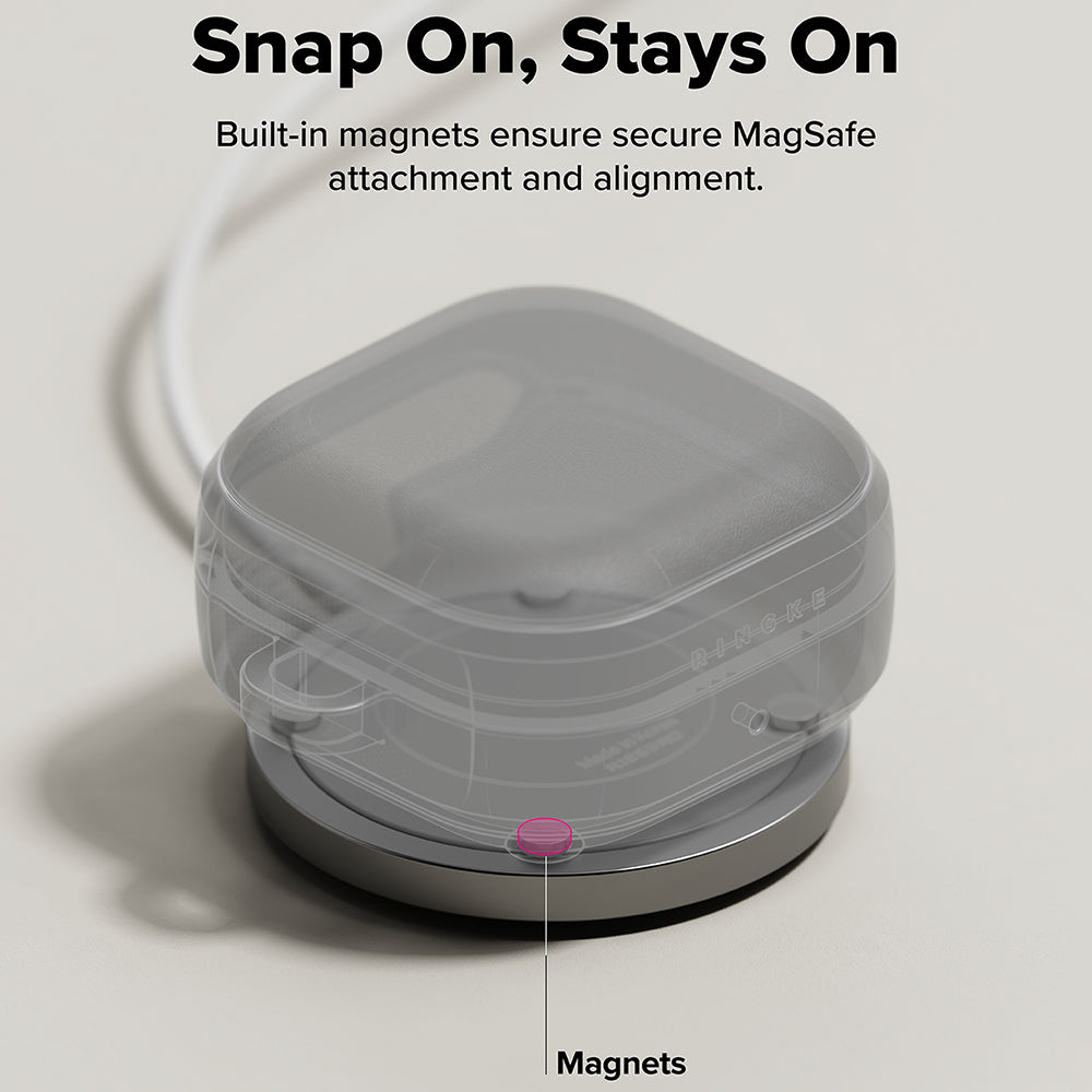 Custodia Ringke Onyx Magnetic per Samsung Galaxy Buds4 / Buds4 Pro, Nera