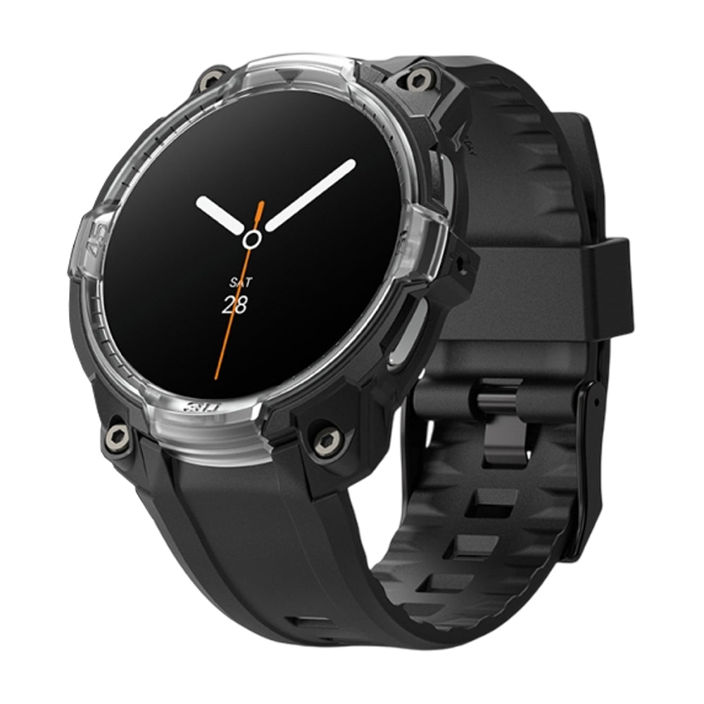 Custodia Ringke Rugged Gear per Samsung Galaxy Watch9 / Watch8 44mm, Nera Trasparente