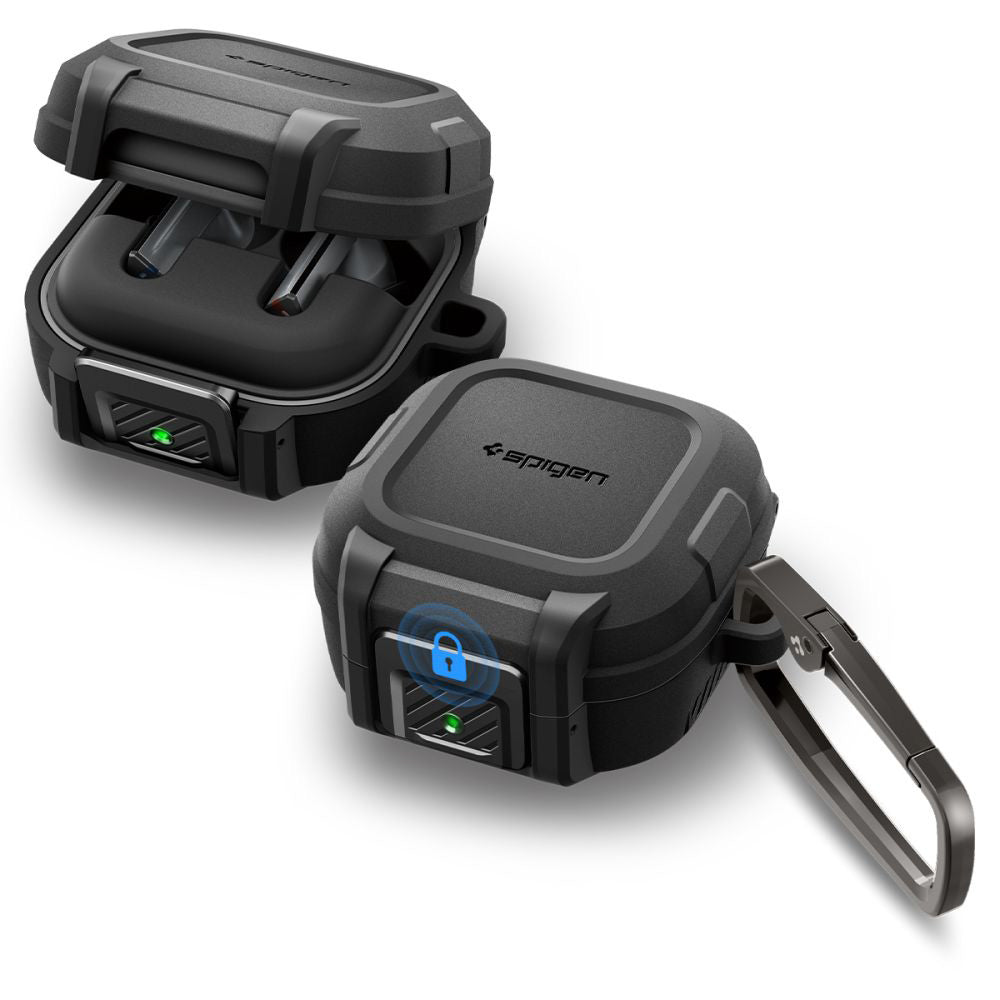 Custodia Spigen Lock Fit per Samsung Galaxy Buds4 / Buds4 Pro, Nera Opaca ACS11202