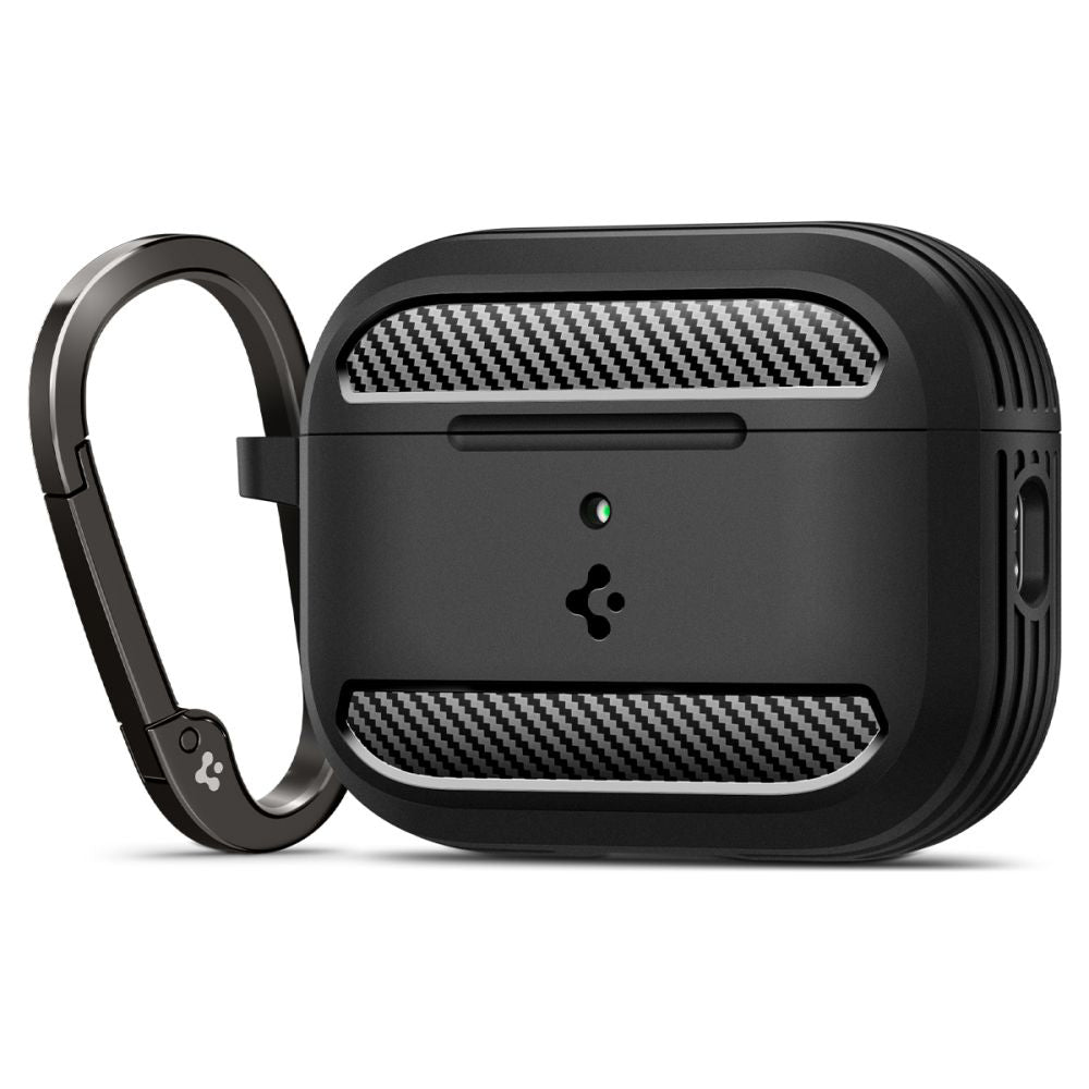 Custodia Spigen Rugged Armor per Apple AirPods Pro 3, Nera Opaca ACS09822