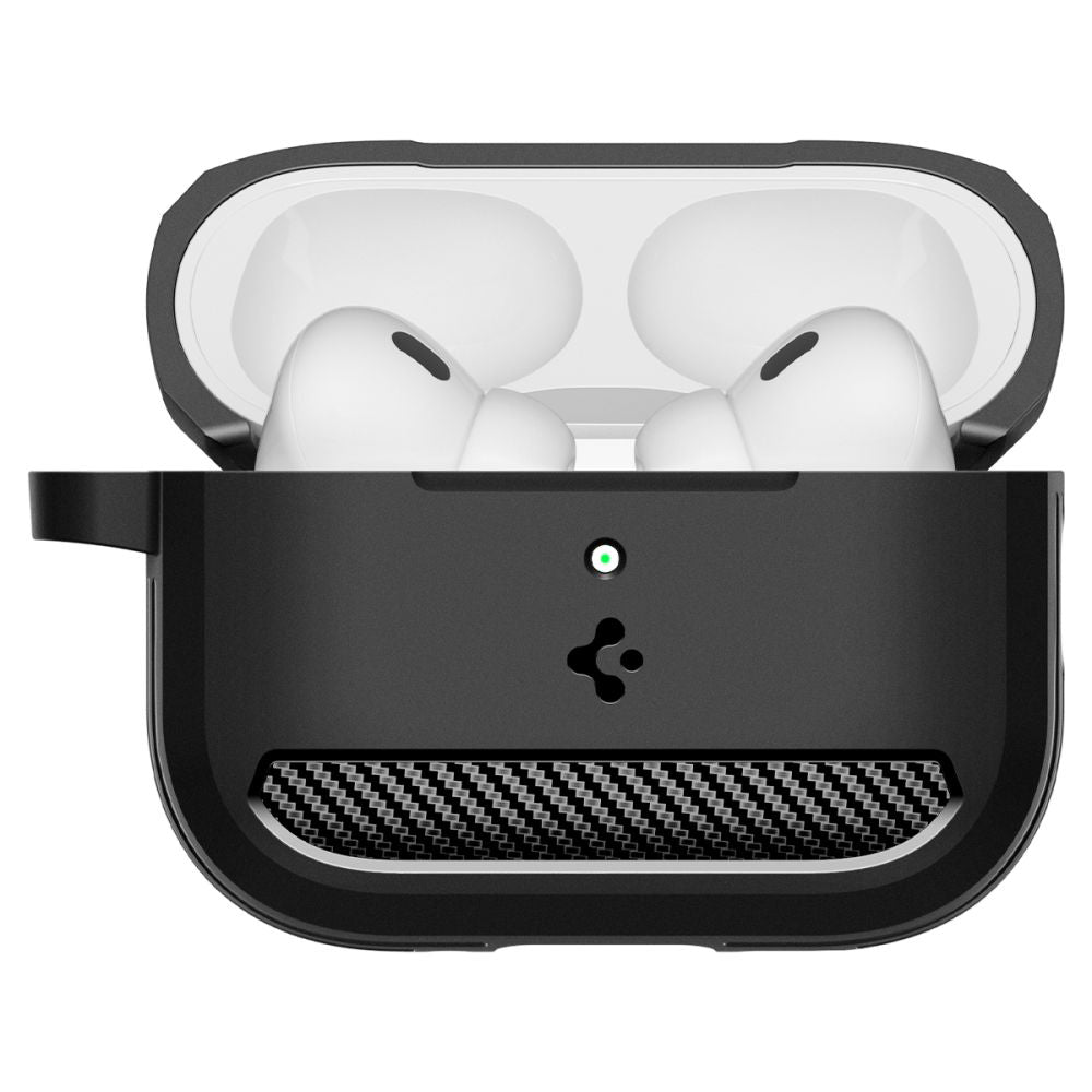 Custodia Spigen Rugged Armor per Apple AirPods Pro 3, Nera Opaca ACS09822