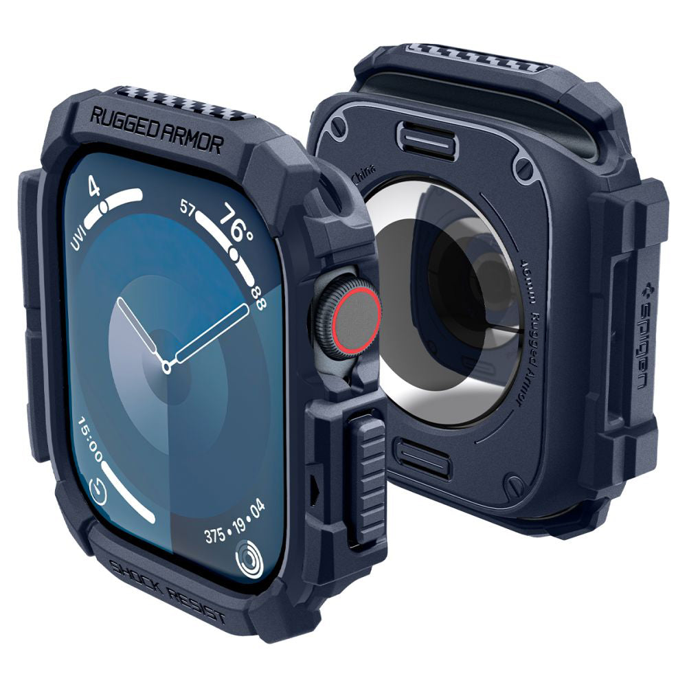 Custodia Spigen Rugged Armor per Apple Watch Series 10 / 11 46mm, Blu Navy ACS08599