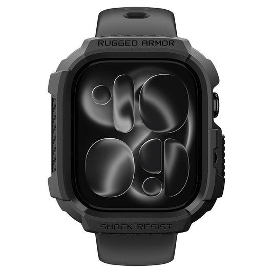 Custodia Spigen Rugged Armor per Apple Watch Series 12 46mm, Nero Opaco ACS11886