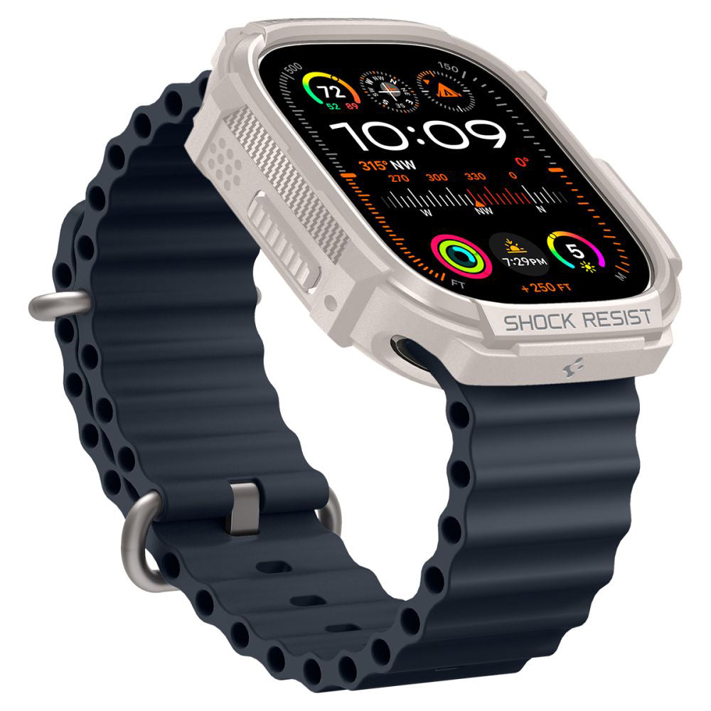 Spigen Rugged Armor Case for Apple Watch Ultra Series, Beige ACS07381