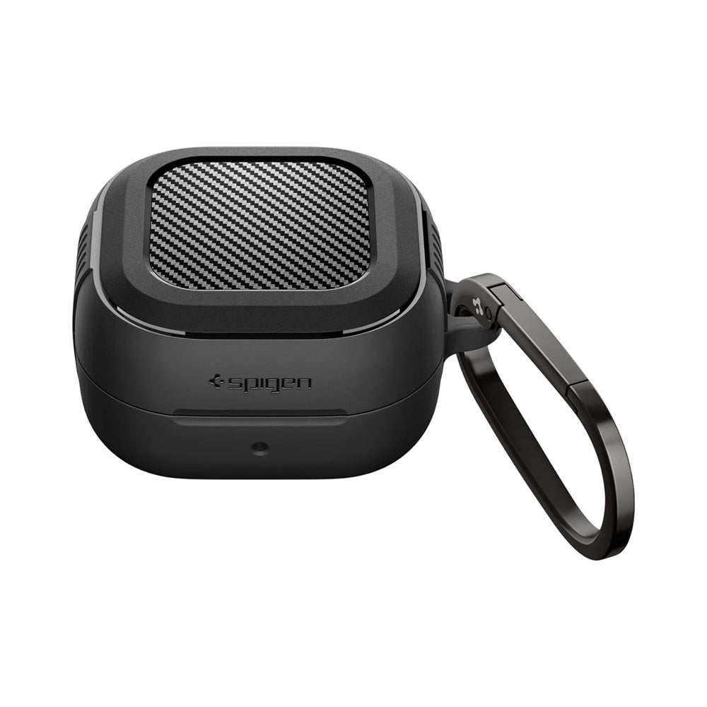 Custodia Spigen Rugged Armor per Samsung Galaxy Buds4 / Buds4 Pro, Nera Opaca ACS11200