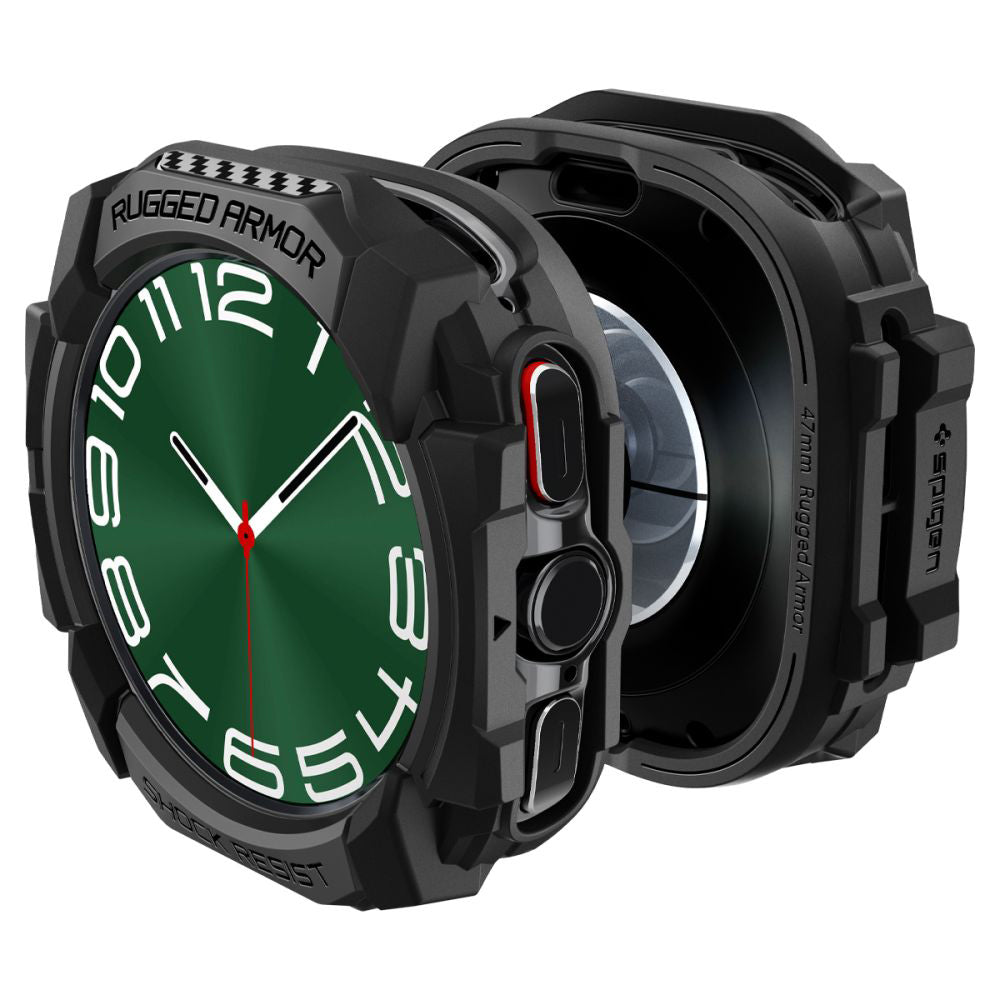 Custodia Spigen Rugged Armor per Samsung Galaxy Watch Ultra, Nera