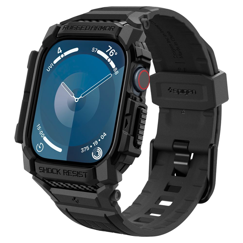 Custodia Spigen Rugged Armor Pro per Apple Watch Series 10 42mm, Nera Opaca ACS08591