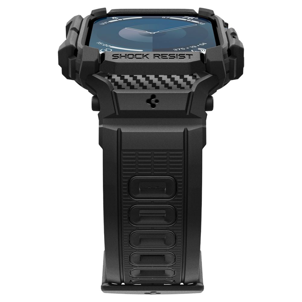 Custodia Spigen Rugged Armor Pro per Apple Watch Series 10 42mm, Nera Opaca ACS08591