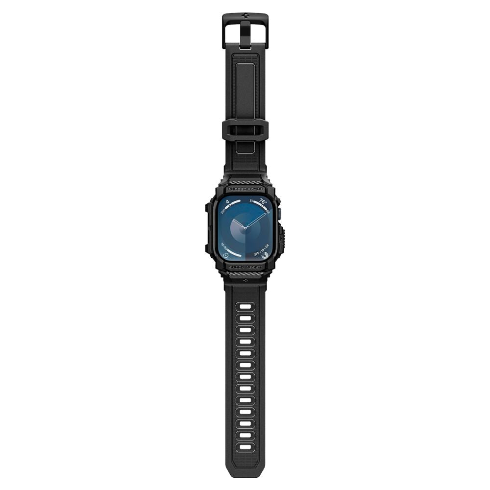 Custodia Spigen Rugged Armor Pro per Apple Watch Series 10 42mm, Nera Opaca ACS08591