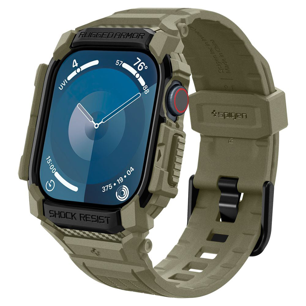 Custodia Spigen Rugged Armor Pro per Apple Watch Series 10 46mm, Kaki ACS08608