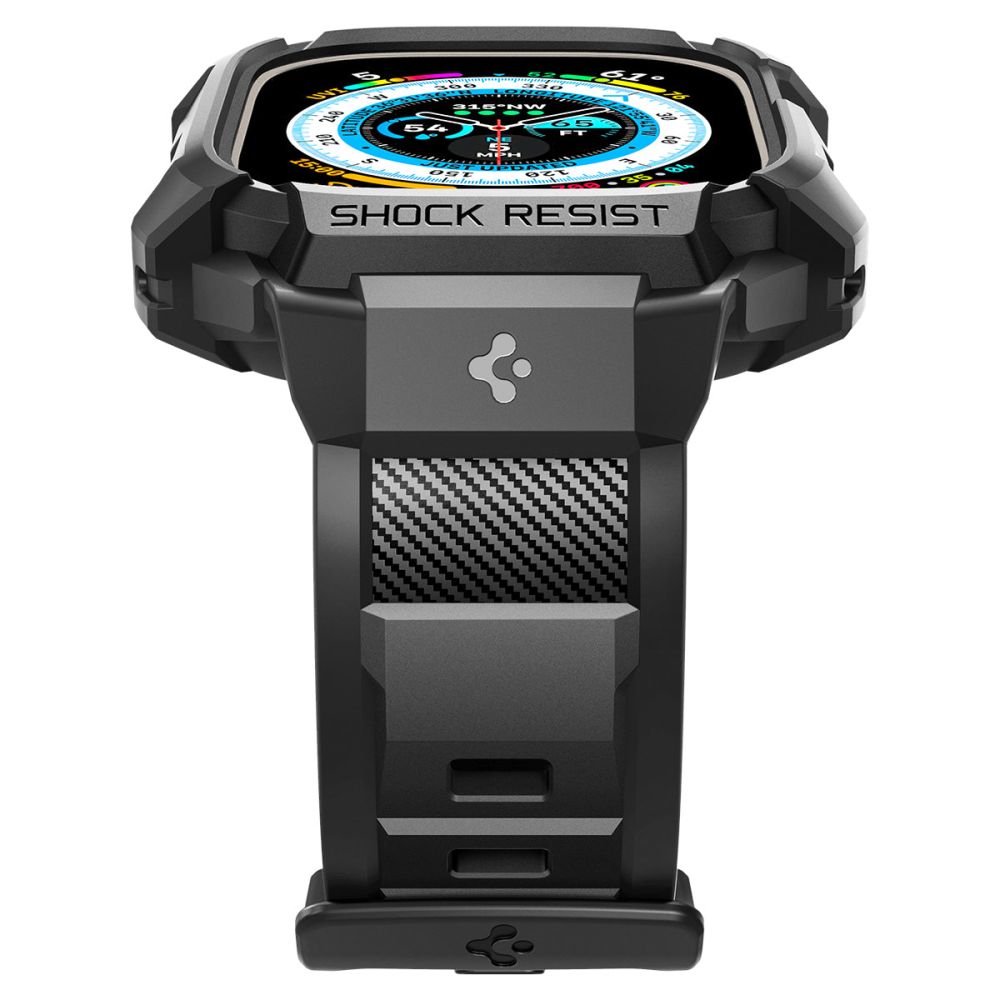 Custodia Spigen Rugged Armor Pro per Apple Watch Ultra Series, Nera