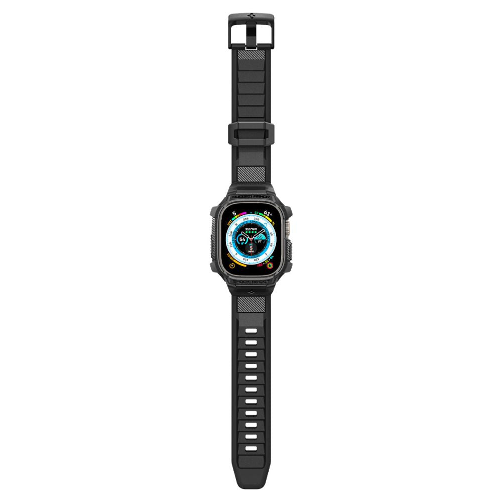 Custodia Spigen Rugged Armor Pro per Apple Watch Ultra Series, Nera