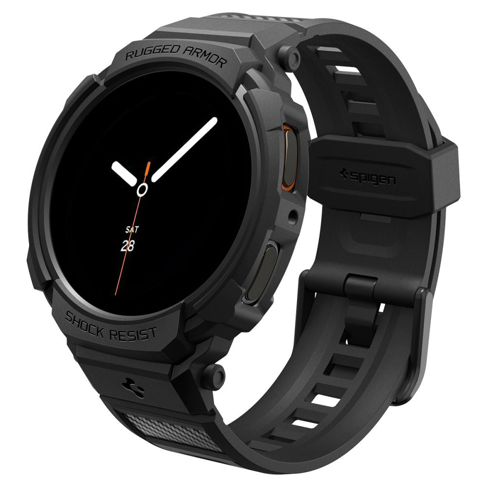 Custodia Spigen Rugged Armor Pro per Samsung Galaxy Watch8 40mm, Nera Opaca ACS10005