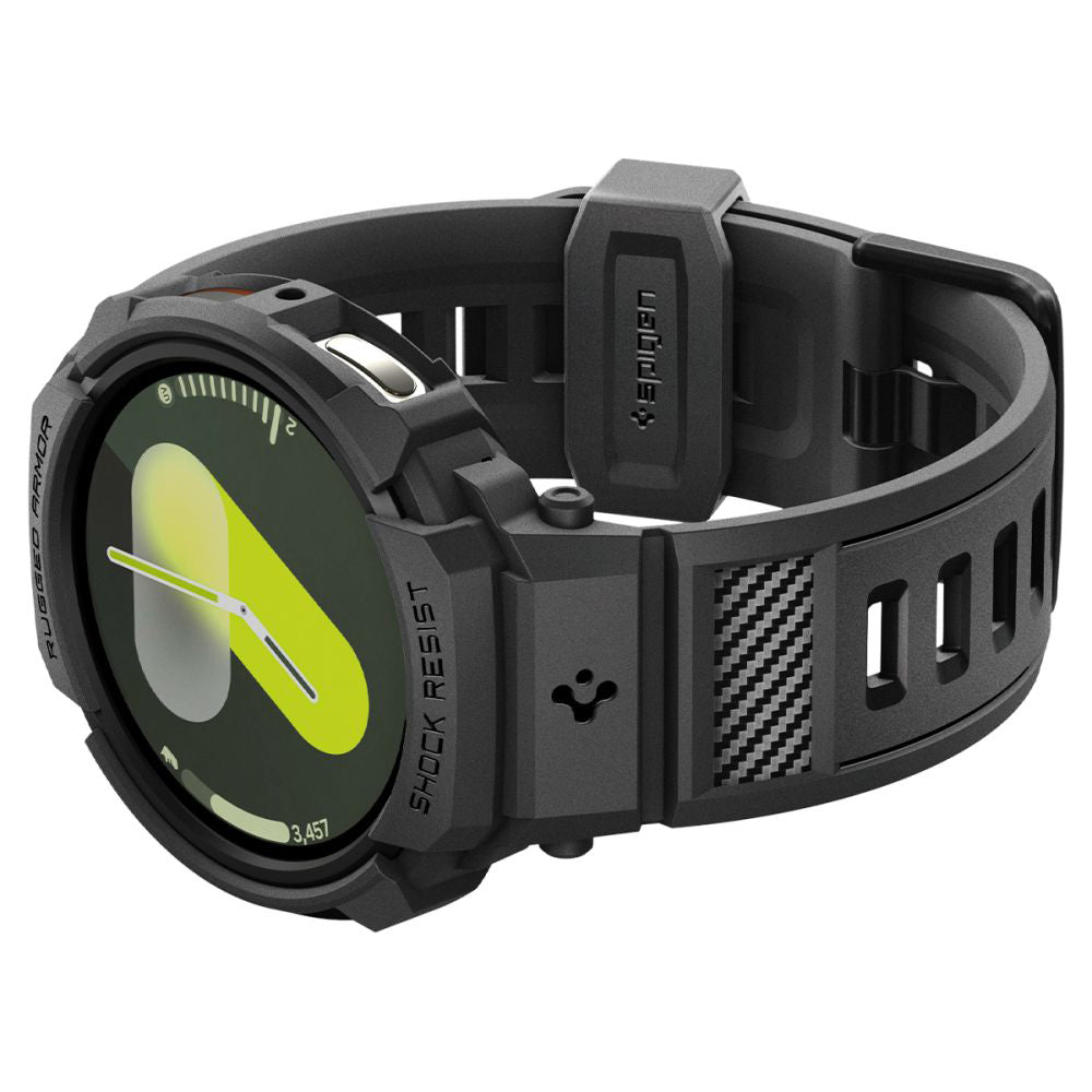 Custodia Spigen Rugged Armor Pro per Samsung Galaxy Watch8 40mm, Nera Opaca ACS10005