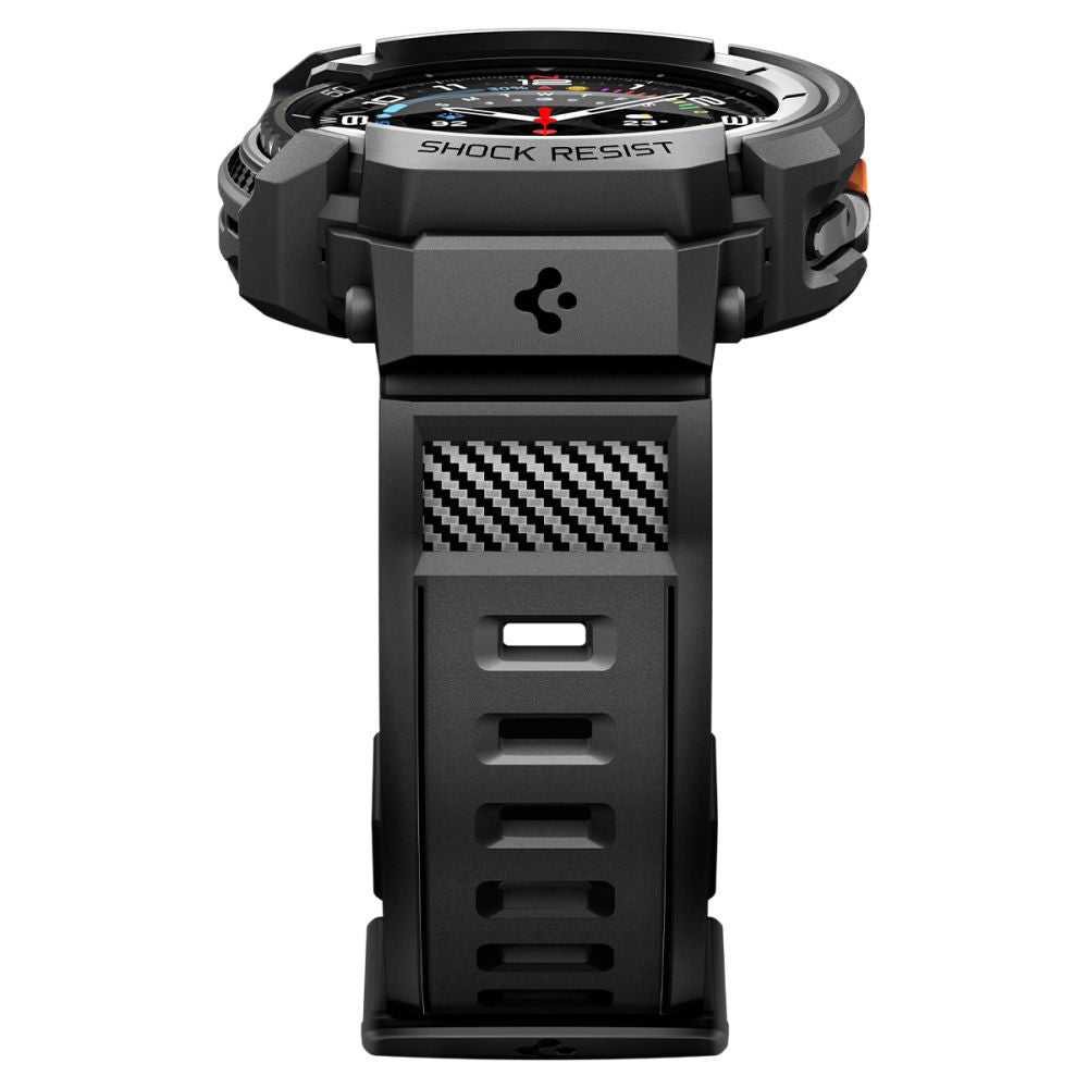 Custodia Spigen Rugged Armor Pro per Samsung Galaxy Watch8 Classic, Nera Opaca ACS10013