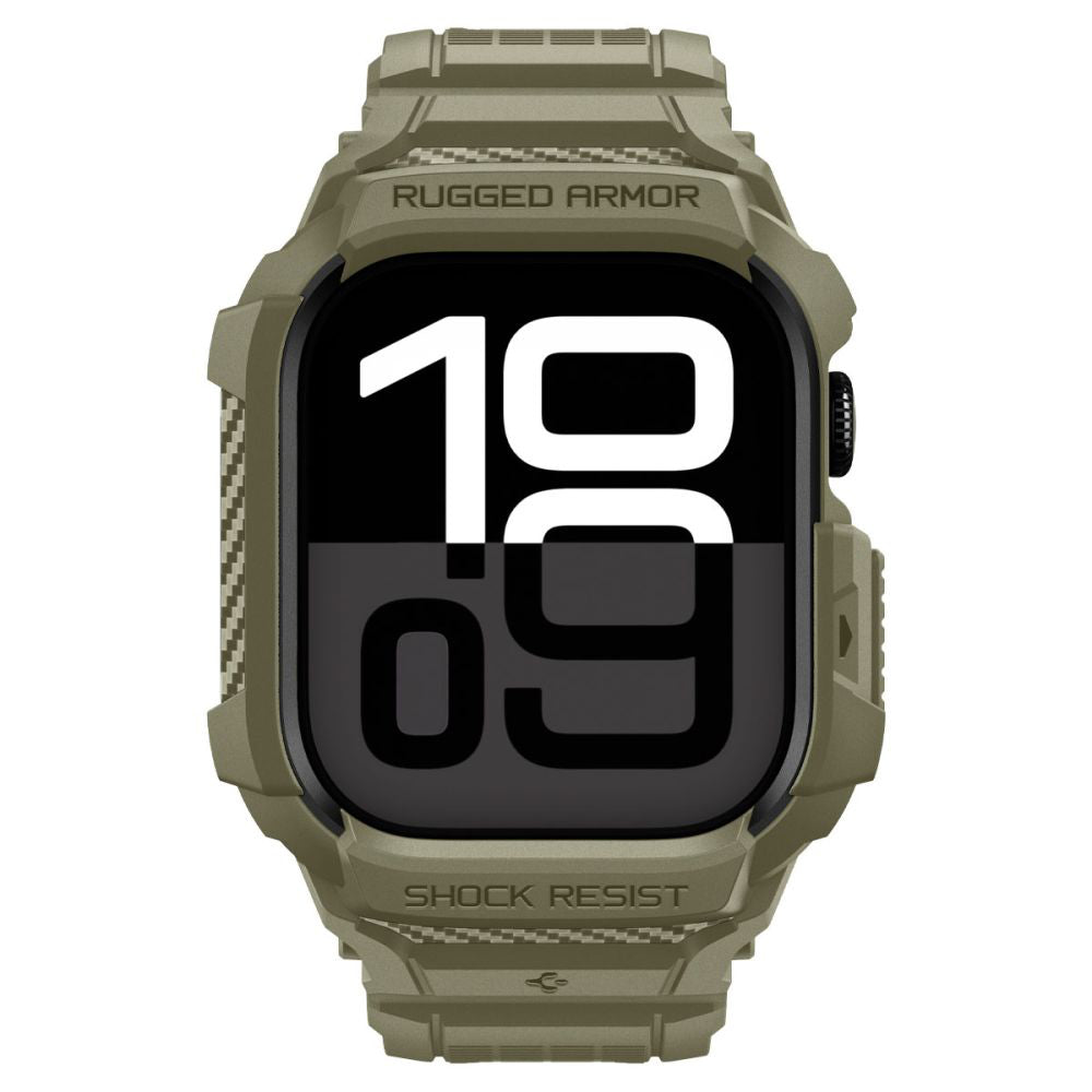 Custodia Spigen Rugged Armor Pro V2 per Apple Watch Series 10 / 11 46mm, Kaki ACS10507