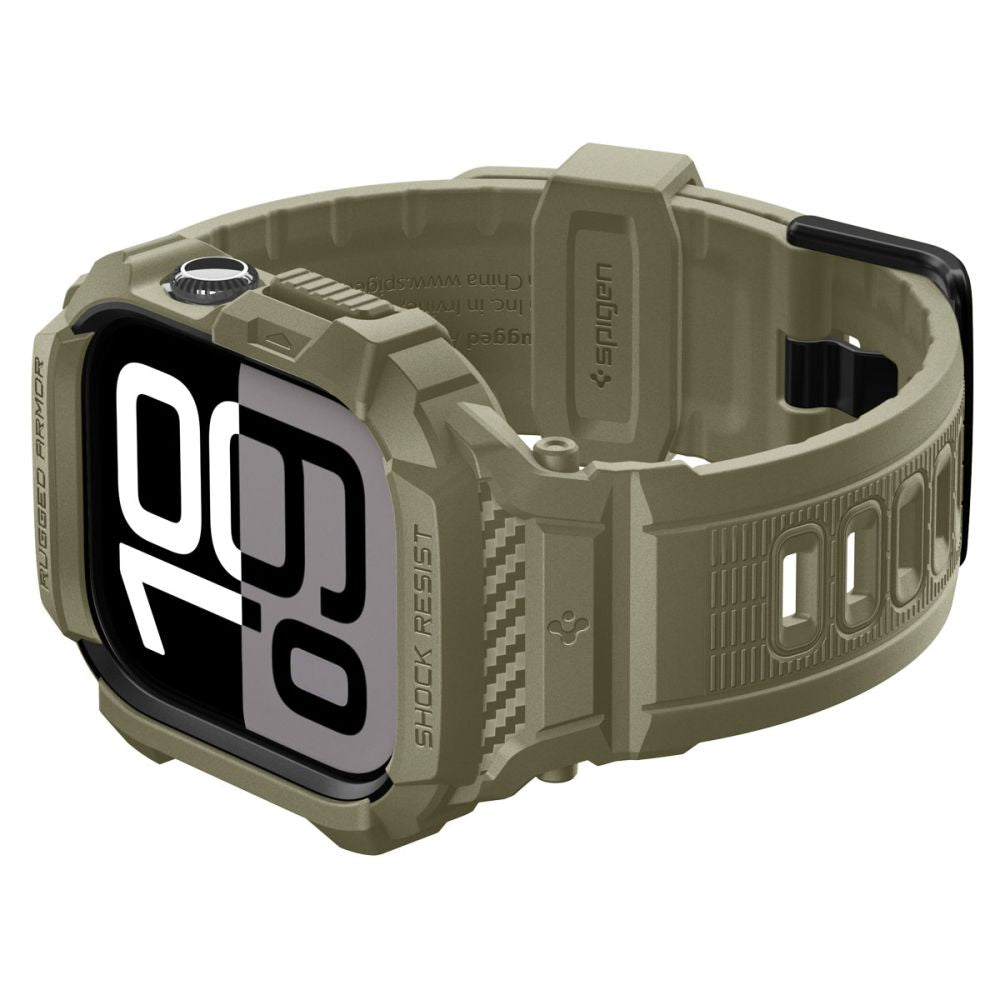 Custodia Spigen Rugged Armor Pro V2 per Apple Watch Series 10 / 11 46mm, Kaki ACS10507
