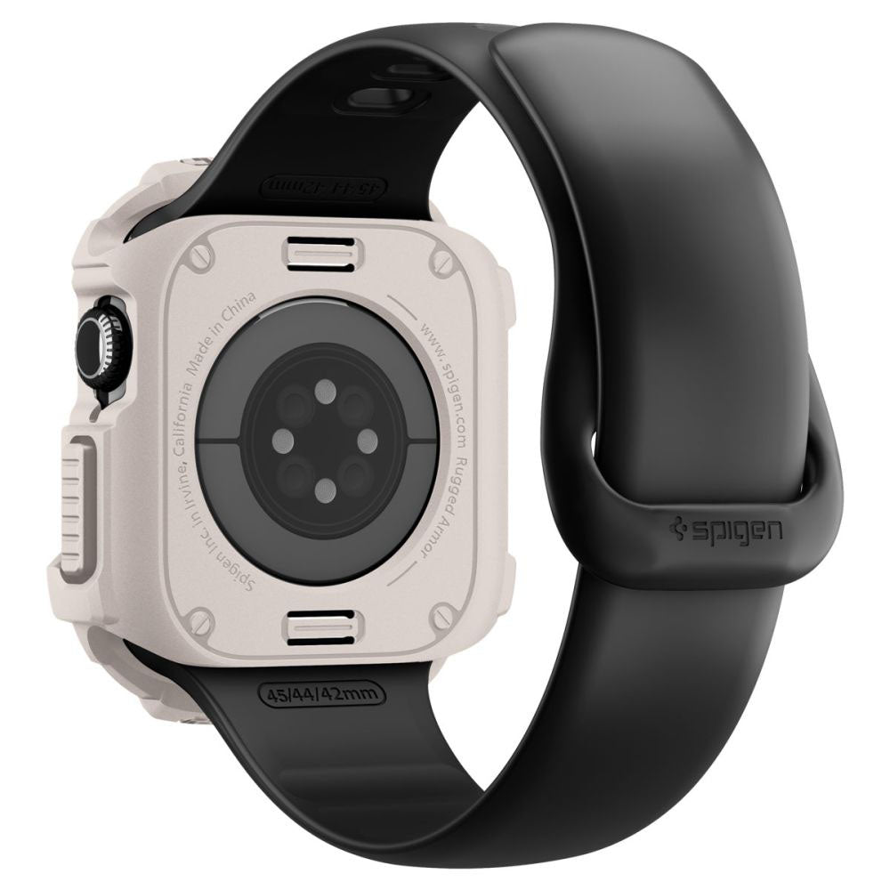 Custodia Spigen Rugged Armor V2 per Apple Watch Series 10 / 11 42mm, Beige ACS10493