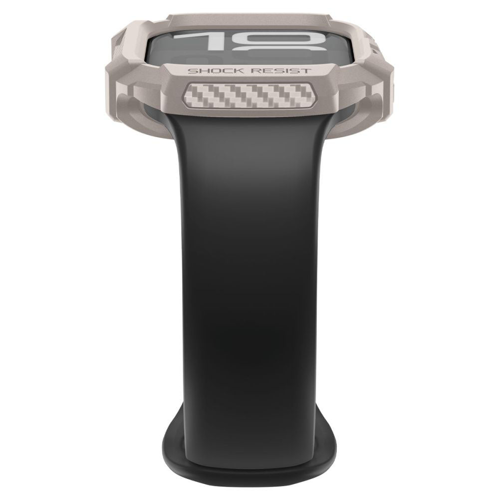 Custodia Spigen Rugged Armor V2 per Apple Watch Series 10 / 11 42mm, Beige ACS10493
