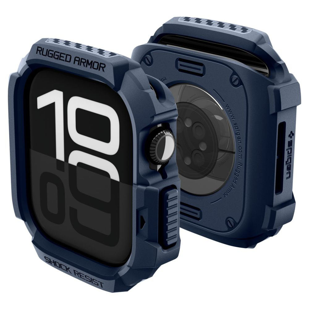 Custodia Spigen Rugged Armor V2 per Apple Watch Series 10 / 11 42mm, Blu Navy ACS10492