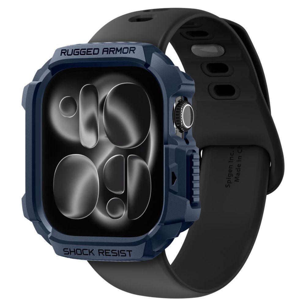 Custodia Spigen Rugged Armor V2 per Apple Watch Series 10 / 11 42mm, Blu Navy ACS10492