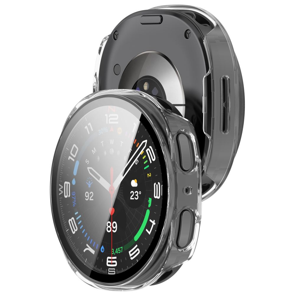 Custodia Tech-Protect Defense per Samsung Galaxy Watch9 / Watch8 40mm, Set 2 pezzi, Nera / Trasparente