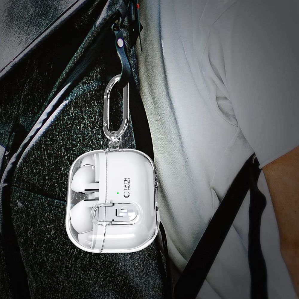 Custodia Tech-Protect Flexair per Samsung Galaxy Buds3 FE / Buds3 Pro / Buds3, Trasparente