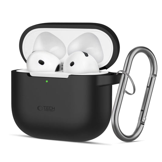 Custodia Tech-Protect Silicone Hook per Apple AirPods 4, Nera