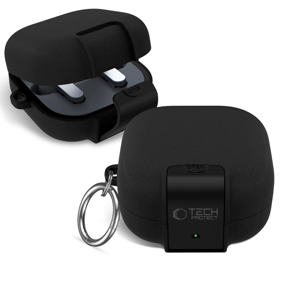 Custodia Tech-Protect Slim Hook per Samsung Galaxy Buds4 / Buds4 Pro, Nera