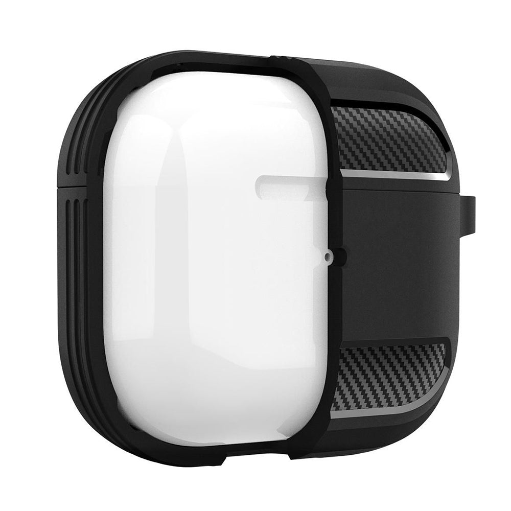 Custodia Techsuit Carbon per Apple AirPods 3, Nera