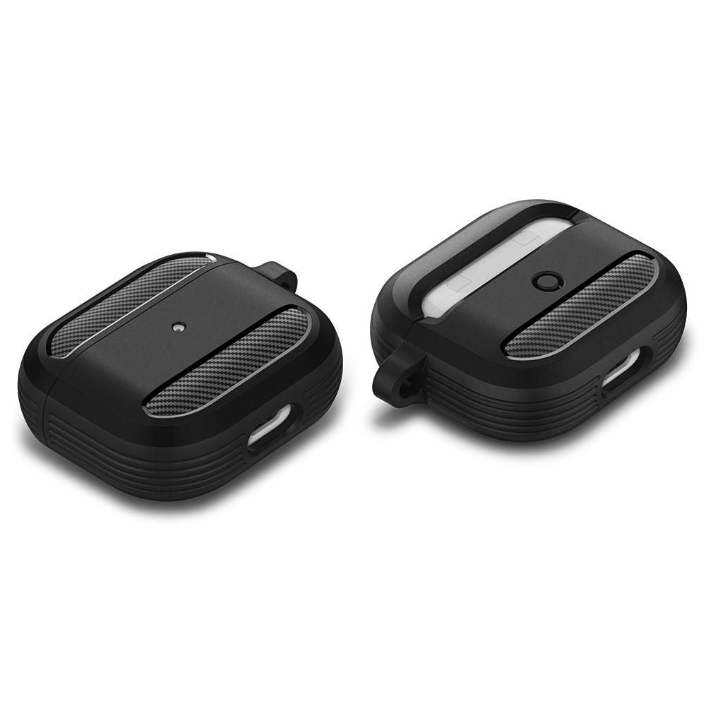 Custodia Techsuit Carbon per Apple AirPods 3, Nera