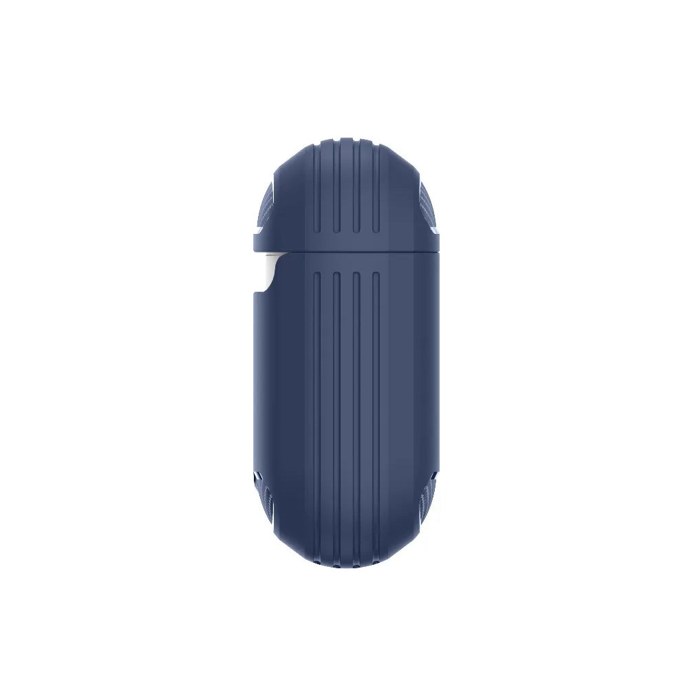 Custodia Techsuit Carbon per Apple AirPods Gen 2 / Gen 1, Blu Navy