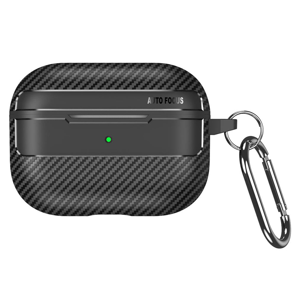 Custodia Techsuit CarbonFiber per Apple AirPods Pro Series, Nera