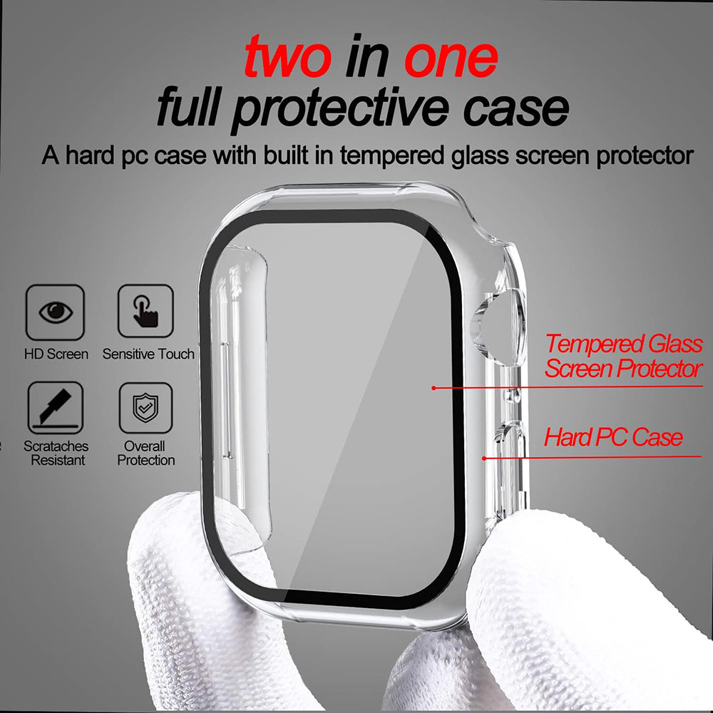 Custodia Techsuit Defense360 Pro per Apple Watch 7 45mm Series, Trasparente