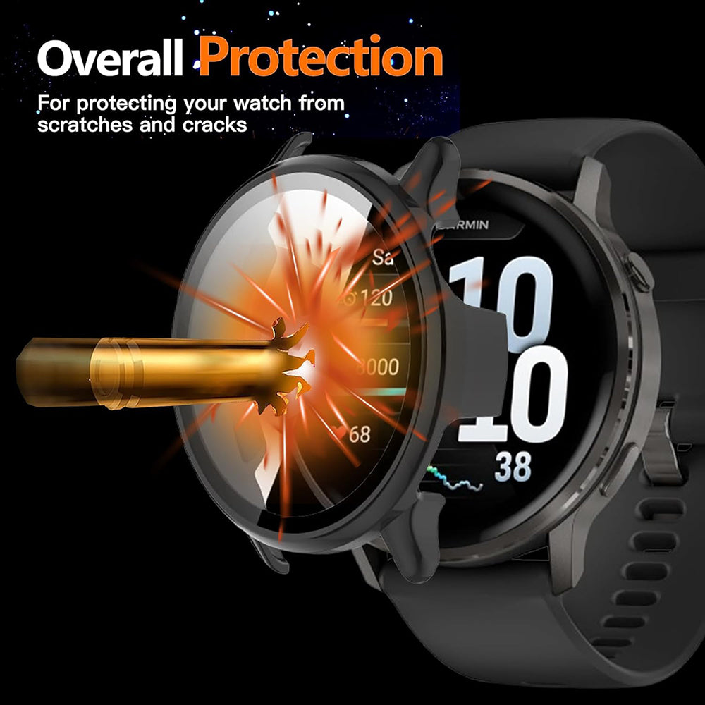 Custodia Techsuit Defense360 Pro per Garmin Venu 4 45mm, Blu Navy